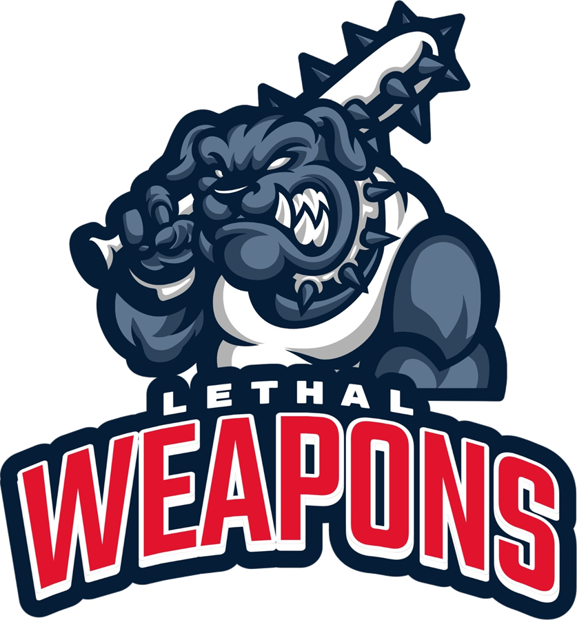 Lethal Weapons club logo: a bulldog with a spiked club
